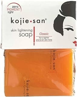 Kojie San Original Kojic Acid Soap for Face and Body – Dark Spot Remover, Gentle Cleansing Bar with Coconut Oil, Tea Tree Oil, and Glycerin – Helps Improve Skin Appearance – 65g x 1 Bar