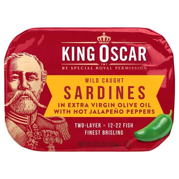 King Oscar Brisling Sardines with Hot Jalapeño Peppers