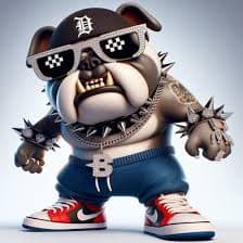 3D Gangsta Rap Dog Urban Street Wear Collectible Avatar - MasterBundles
