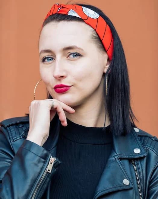 African Print Knot Front Headband