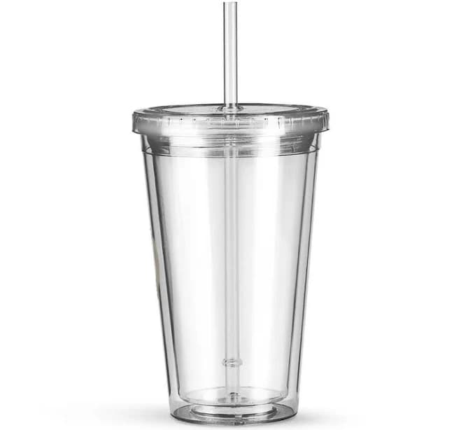 Cold cup Tumbler with Straw 16 oz, Sip coffee shop, cutest cafe cup