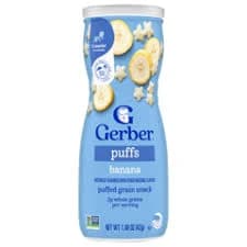 Gerber Crawler (8+ Months) Puffed Grain Snack Banana Puffs, 1.48 oz (42 g)