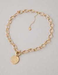 AEO Gold Chunky Heart Necklace | AE