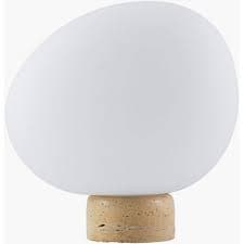 Livabliss Portio 10"H x 12"W 12"D Modern Beige/White Table Lamps : Target