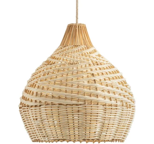 Bay Isle Home 16'' Rattan Dome Pendant Light