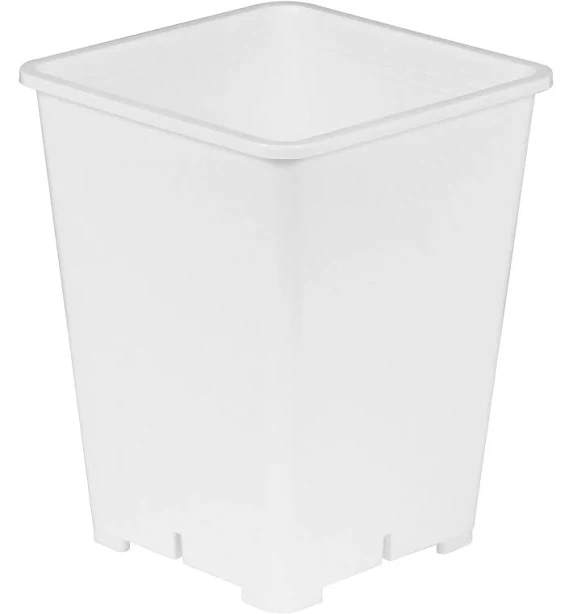 Bootstrap Farmer White Plastic Square Pots