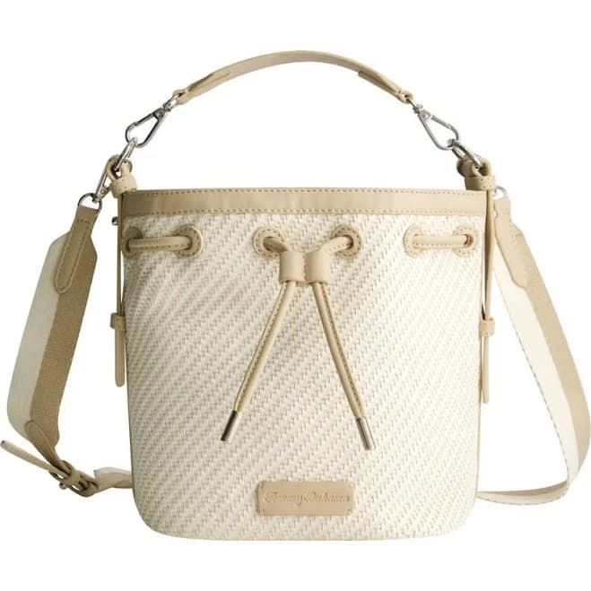Tommy Bahama Women's Soft Woven Drawstring Bucket Bag