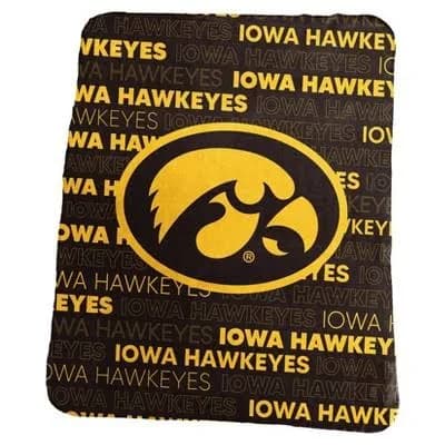 Logo Brands Iowa Hawkeyes Classic Fleece Blanket