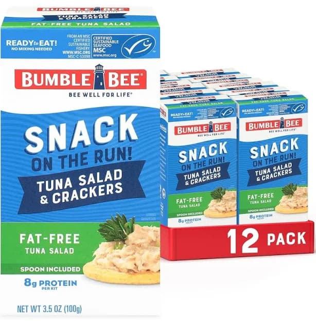 Bumble Bee Snack On The Run Fat-Free Tuna Salad with Crackers Kit