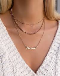 Carrie Name Necklace (Rose Gold)