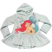 Disney Ariel Hoodie Sweatshirt Girls Blue/Green Size 6X Minor Flaws READ