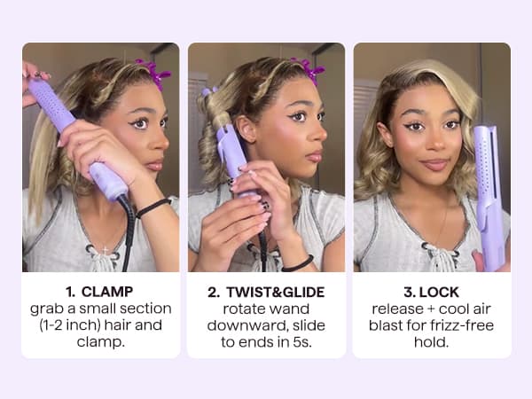 Amazon.com: Wavytalk Airflow Styler Curling Iron, Cool Curl, 360° Cool Air Lock in Style for Lasting Curls, Reduces Damage, 2 in 1Hair Straightener and Curler, 1.25 Inch, Anti-Scald for Short Long Hair,