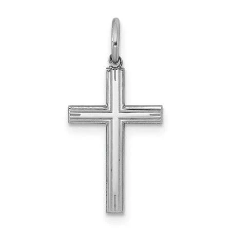 Sterling Silver Minimalist Latin Cross Pendant Necklace