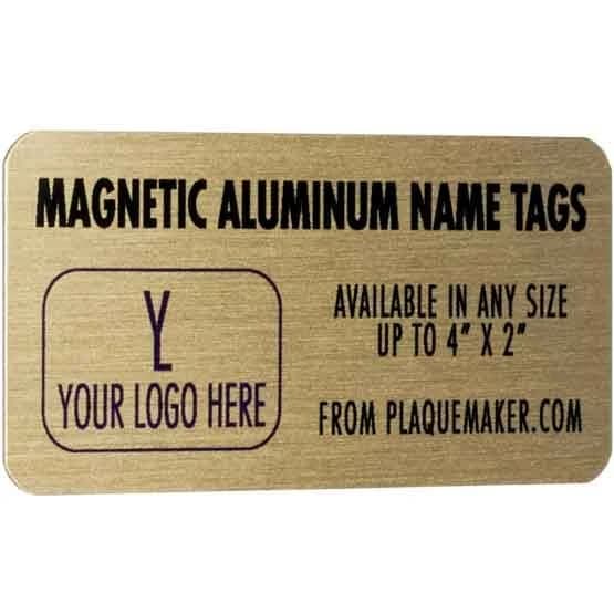PlaqueMaker Customizable Magnetic Name Badge