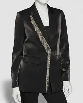 KARL LAGERFELD Women's Rhinestone Trim Blazer