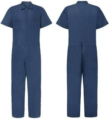 Men's Lightweight Twill Cargo Jumpsuit with Pockets