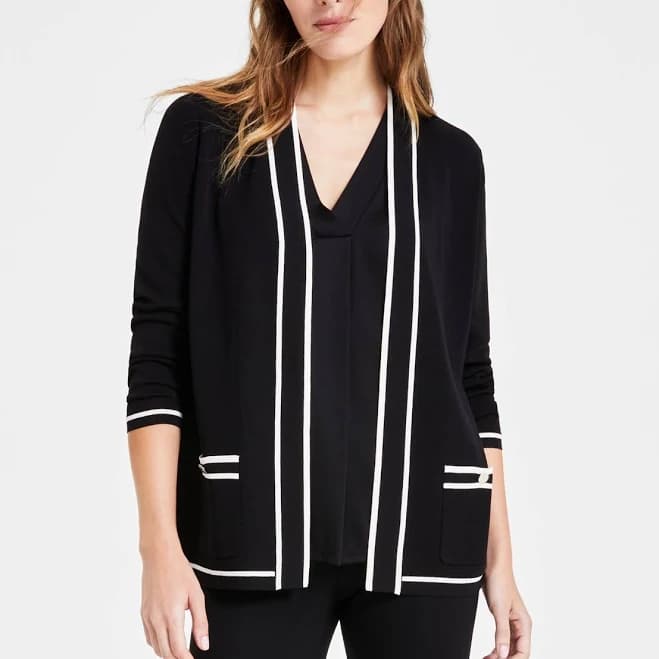 Anne Klein Malibu Tipped Cardigan
