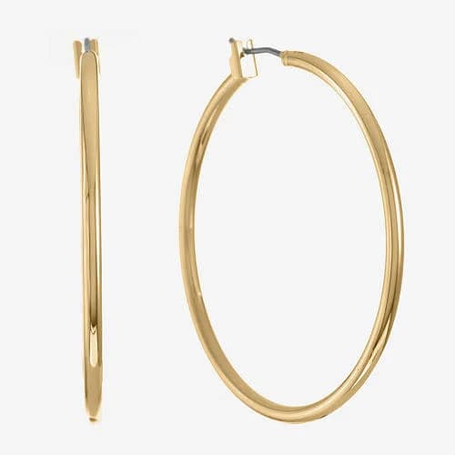 MONET JEWELRY Monet Gold-Tone Thin Large Hoop Earrings