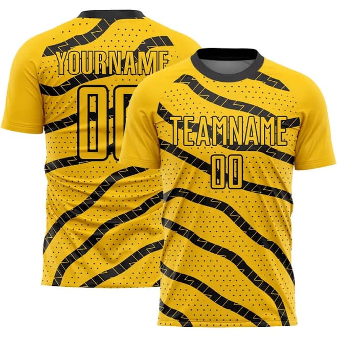 Custom Men's Sublimation Soccer Jersey with Lines and Dots