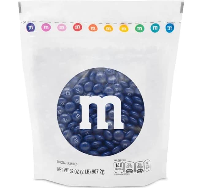 M&M's Dark Blue Milk Chocolate Candy