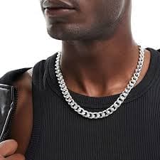 ASOS DESIGN short chunky chain necklace in silver tone | ASOS