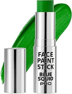 Blue Squid PRO Forest Green Face Paint Stick - Waterproof Body Paint for Adults & Kids Eye Black Baseball, Eyeblack Softball - Hypoallergenic Twist-Up Non-Toxic Makeup Stick for Cosplay, Sports, SFX