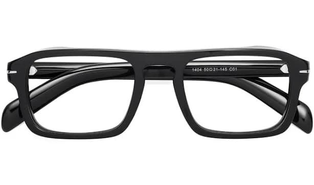 Black Thick Retro-Vintage Acetate Rectangle