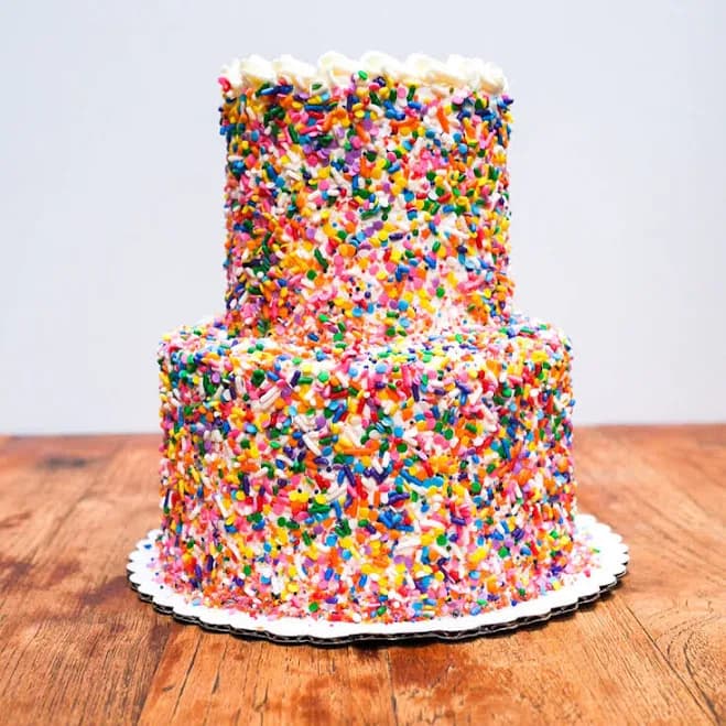 Sprinkle Cake Two Tiered
