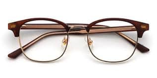 Posey - Rectangle Brown Glasses for Men & Women - Lensmart