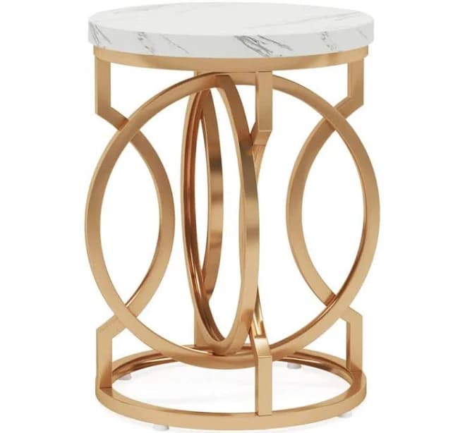 Tribesigns Faux Marble End Table