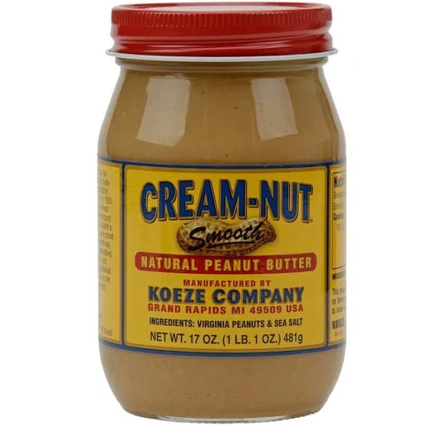 Koeze Cream-Nut Crunchy Peanut Butter Jar