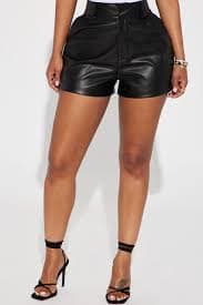 Remington Faux Leather Short - Black | Fashion Nova