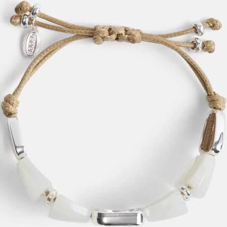 Scoop Women's Cord Bracelet with Geometric Beads