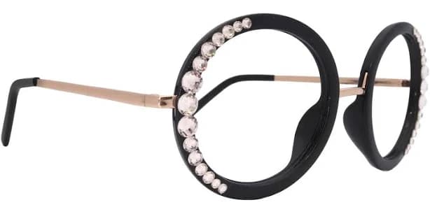 Lexington Bling Round Large Oversized Glasses