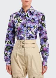Dolce&Gabbana Floral-Print Poplin Shirt - Bergdorf Goodman