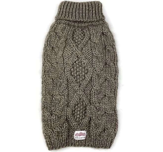 Fisherman Cable Knit Dog Sweater - Beige XL