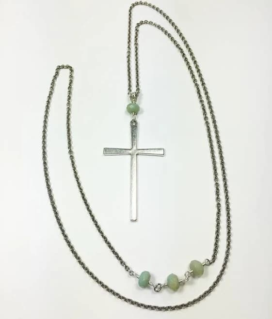 Very Long Cross Necklace