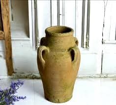 Antique Clay Amphora-style Vase With Handles, Rustic Earthenware Pottery, Aged Patina - Etsy Israel
