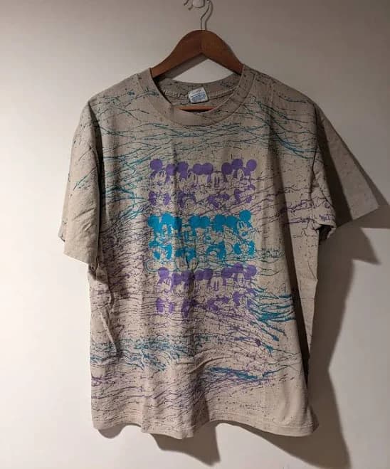 Vintage 80s Mickey Mouse Paint Splatter