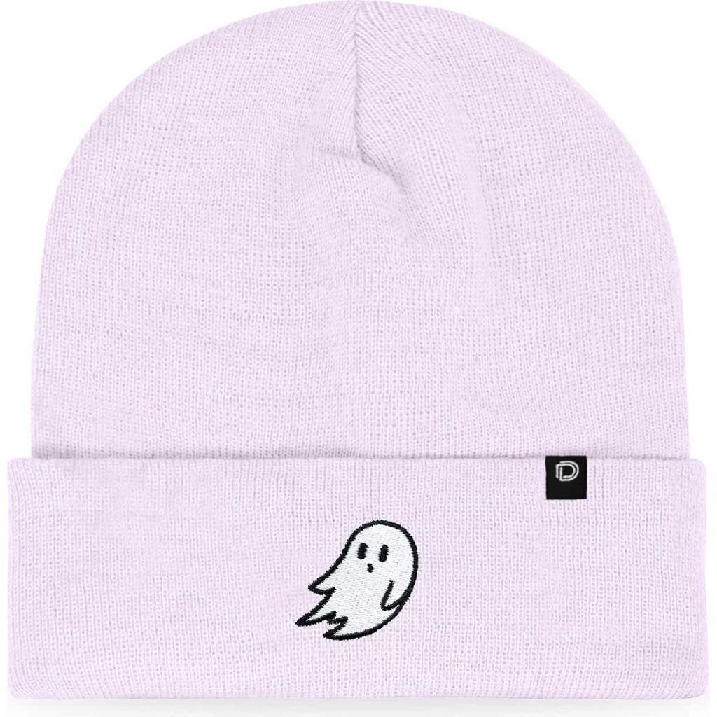 Dalix Ghost Embroidered Knit Beanie Hat