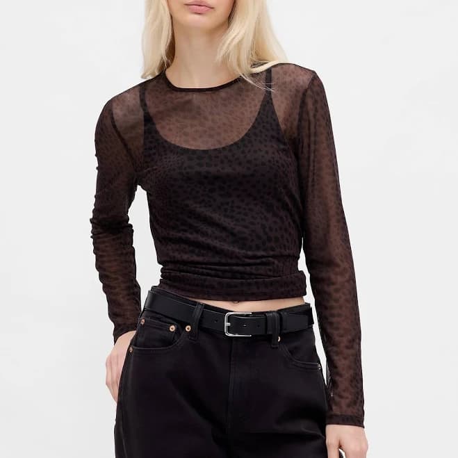 Gap Women's Mesh Crop T-Shirt