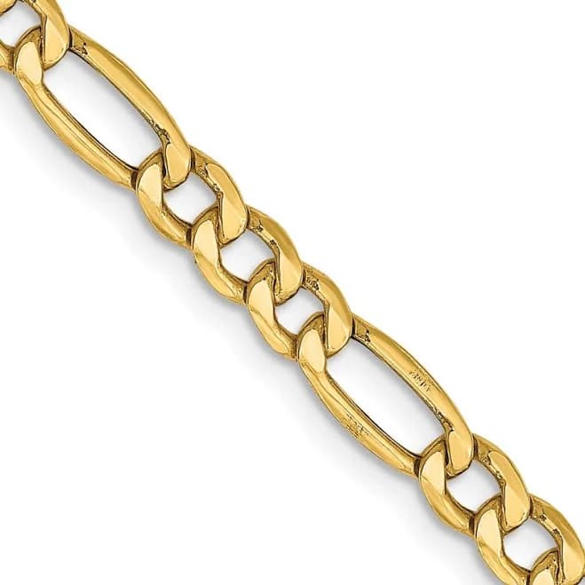 14K Yellow Gold Figaro Chain Necklace