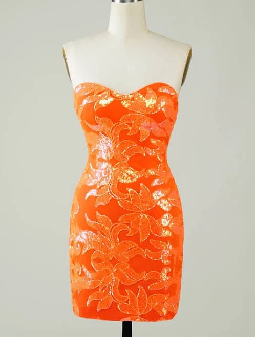 Strapless Tight Homecoming Dress