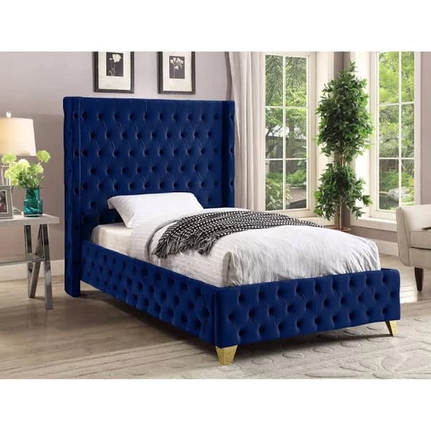 House of Hampton Dymonique Velvet Bed