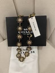 Coach Short Jewelry Chain Strap Brass Yellow Multi CAU47 w/gift box | eBay