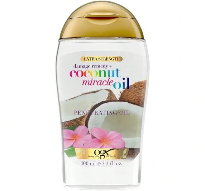 OGX OGX Extra Strength Damage Remedy + Coconut Miracle Oil Penetrating Hair Oil Treatment, Extra Hydrating Anti-Frizz Oil For Coarse, Dry Hair,