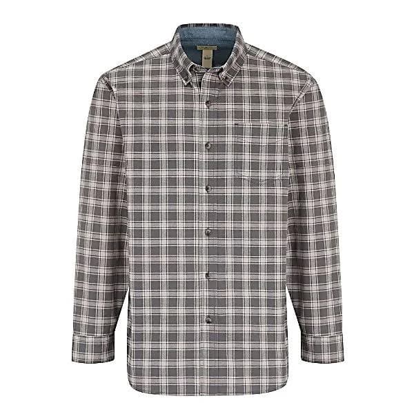 Blue Mountain Men's Plaid Long-Sleeve Oxford Shirt