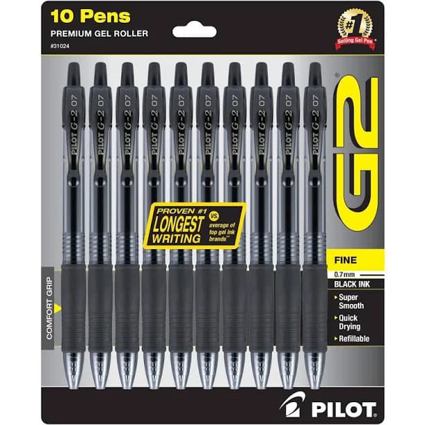 Pilot G2 Premium Gel Roller Fine Point Pens