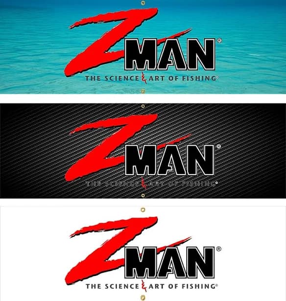 Zman Lures Baits Fishing Banner Bass Boat Man Cave Decal Sticker