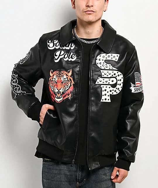 Southpole Stud Tiger Bomber Jacket